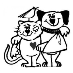 Dibujo para colorear Quien Te Quiere Te Aporrea Dibujo De Gato Y Perro De Amigos Despues De Haberse Lastimado Para Pintar Y Colorear