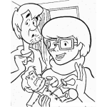 Dibujo para colorear Budu En Scooby Du Dibujo De Muneco De Tela Con Alfileres Para Pintar Y Colorear