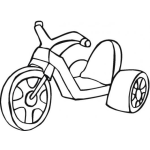 Dibujo para colorear Triciclo Bigwheel Para Pintar Y Colorear