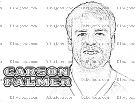 Dibujo para colorear Carson Palmer Raiders Dibujo De Carsonpalmer Jugador De Futbol Americano En La NFL Para Pintar Y Colorear A Carlson Palmers