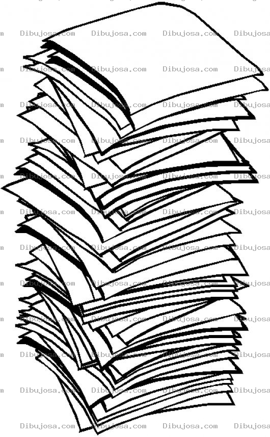 Dibujo para colorear Pila De Papeler Para Pintar Y Colorear Papeles Apilados