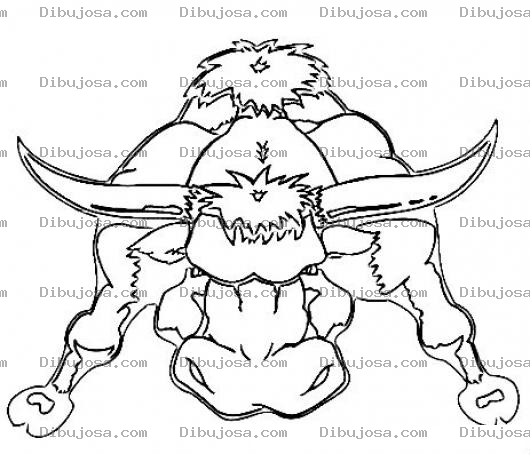 Dibujo para colorear Toro Furioso Dibujo De Toro Enojado Visto De Frente Para Pintar Y Colorear Torofurioso
