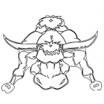 Dibujo para colorear Toro Furioso Dibujo De Toro Enojado Visto De Frente Para Pintar Y Colorear Torofurioso