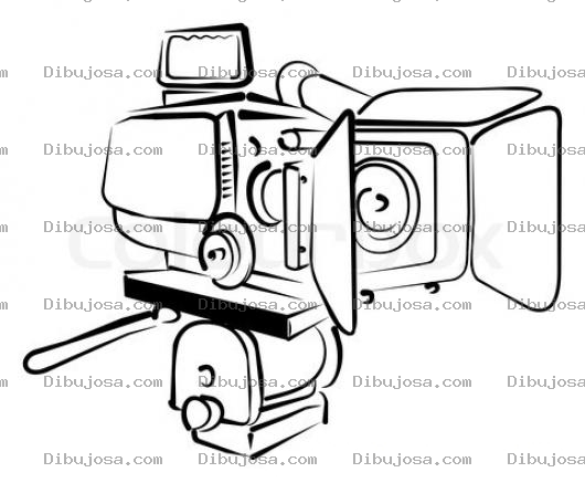 Dibujo para colorear Camara De Video Profesional Para Pintar Y Colorear Videocamara De Estudio De Television