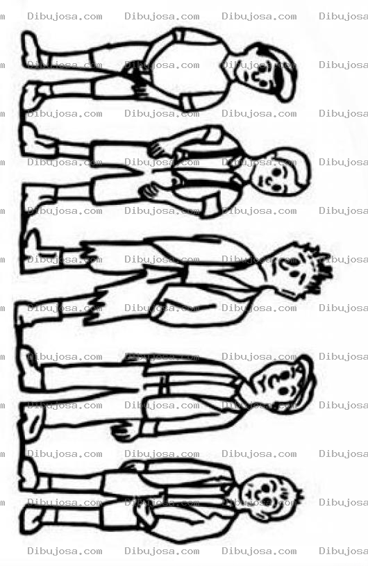 Dibujo para colorear 5 Amigos Dibujo De Cinco Amigos Para Pintar Y Colorar A 5amigos Cincoamigos Juntos