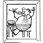 Dibujo para colorear Dibujo De Hombre Comiendo Legumbres Para Pintar Y Colorear Arroz Frijoles Garbanzos Y Lentejas