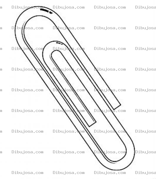 Dibujo para colorear Clips De Metal Dibujo De Un Clip De Hierro Para Pintar Y Colorear