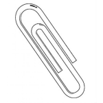 Dibujo para colorear Clips De Metal Dibujo De Un Clip De Hierro Para Pintar Y Colorear