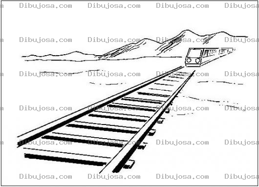 Dibujo para colorear Trenes Dibujo De Las Vias Del Tren Para Pintar Y Colorear