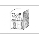 Dibujo para colorear Librera Y Estante De Libros Dibujo De Mini Librerita Para Pintar Y Colorear