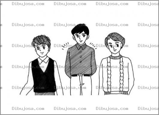 Dibujo para colorear Amigo En Discordia Para Pintar Y Colorear Tercero Intrometido
