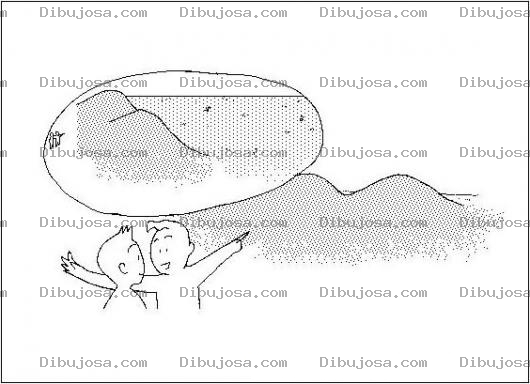 Dibujo para colorear Dibujo De Abraham Y Lot Dividiendose Las Tierras Para Pintar Y Colorear Dibujo Biblico