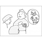 Dibujo para colorear Autografos De Famosos Dibujo De Un Nino Presumiendo A Sus Amigos El Autografo De Samy Sosa En Su Pelota De Beisbol Para Pintar Y Colorear