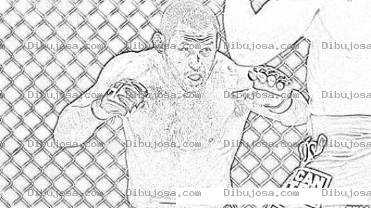 Dibujo para colorear Dan Henderson Dibujo De Danhenderson Peleador De Mma En Strikeforce Para Pintar Y Colorear A Daniel Jeffery Henderson