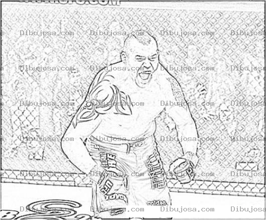 Dibujo para colorear Tim Sylvia Dibujo Del Peleador De Mma Timsylvia Para Pintar Y Colorear A Tim Silva Timsilva Tim Silvia