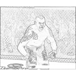 Dibujo para colorear Tim Sylvia Dibujo Del Peleador De Mma Timsylvia Para Pintar Y Colorear A Tim Silva Timsilva Tim Silvia