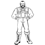 Dibujo para colorear Mario Baracus Mister T Para Pintar Y Colorear Dibujo De Mistert Mrt Mariobaracus Barakus