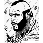 Dibujo para colorear Mister T Para Pintar Y Colorear