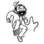 Dibujo para colorear Karaoke Dibujo De Rapero Cantando En Microfono Para Pintar Y Colorear Cantante Regetonero Perreando Y Cantando Perreo