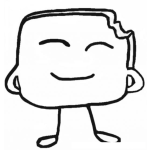 Dibujo para colorear Pan Sandwich Dibujo De Una Rodaja De Pan Mordida Para Pintar Y Colorear