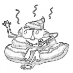 Dibujo para colorear Estiercol Cool Dibujo De Una Plasta De Popo Tomando Una Gaseosa En Lata Y Saludando Para Pintar Y Colorear Popo Caca Hez Excremento Popis Hecesfecales