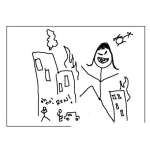 Dibujo para colorear Dibujo De Gigante Destruyendo La Ciudad Para Pintar Y Colorear