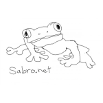 Dibujo para colorear Ranita de Sabro