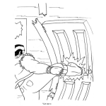 Dibujo para colorear Puertas De Madera Dibujo De Mister T Derribando Una Puerta Con Una Patada Para Pintar Y Colorear