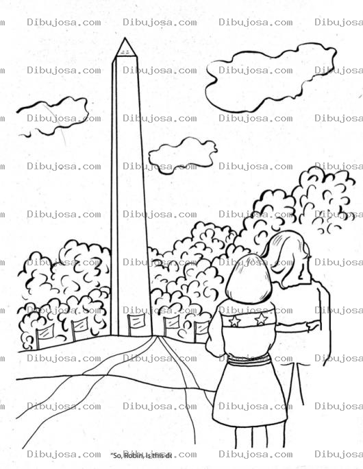 Dibujo para colorear Obelisco Dibujo De La Torre Del Obelisco Para Pintar Y Colorear