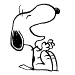Dibujo para colorear Dibujo De Snoopy Riendo A Carcajadas Para Pintar Y Colorear A Snupi Riendose