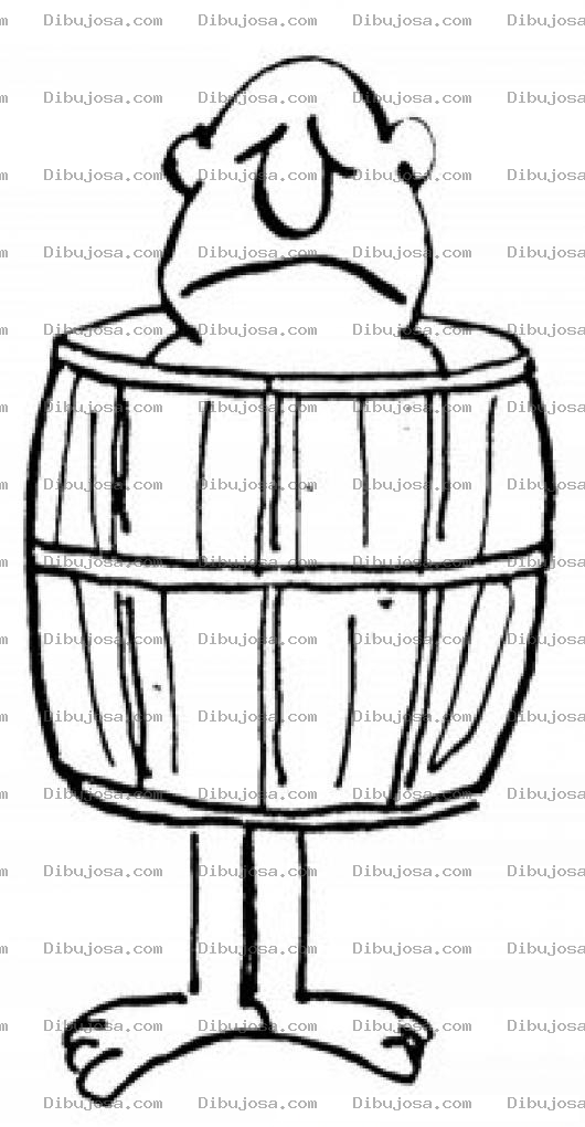 Dibujo para colorear Bancarrota Dibujo De Hombre Desnudo En Un Barril Sin Nada De Dinero Para Pintar Y Colorear Penas Y Crisis Economica