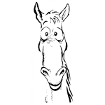Dibujo para colorear Cara De Caballo Para Pintar Y Colorear