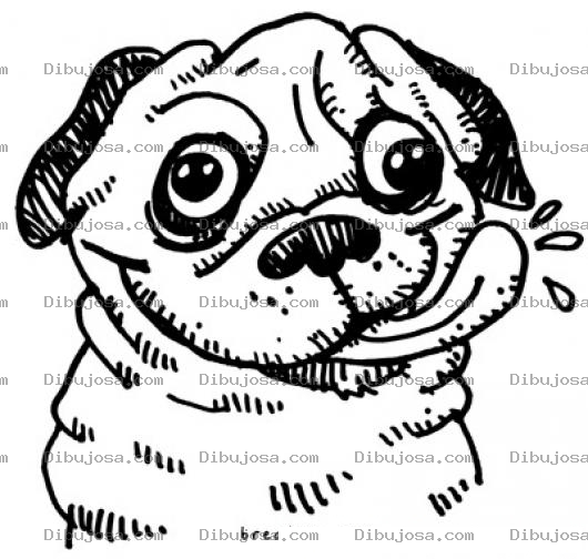 Dibujo para colorear Dibujo De Perrito Hambriento Lamiendose La Trompa Para Pintar Y Colorear