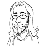 Dibujo para colorear Dibujo De Hombre Con Pelo Largo Para Pintar Y Colorear