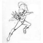 Dibujo para colorear Dibujo De La Batichica Para Pintar Y Colorear A Gatubela