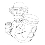 Dibujo para colorear Receta Medica Dibujo De Viejito Con Su Medicina Para Pintar Y Colorear