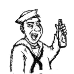 Dibujo para colorear Dibujo De Marinero Ebrio Para Pintar Y Colorear Marinerito Borracho