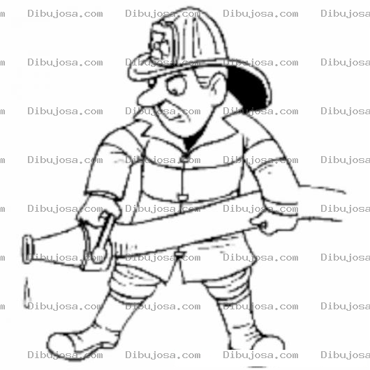 Dibujo para colorear Bomberos Dibujo De Bombero Sin Agua Para Pintar Y Colorear
