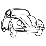Dibujo para colorear Dibujo De Carro Volkswagen Escarabajo Cuca Para Pintar Y Colorear