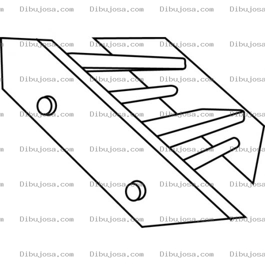 Dibujo para colorear Gradas De Madera Para Pintar Y Colorear