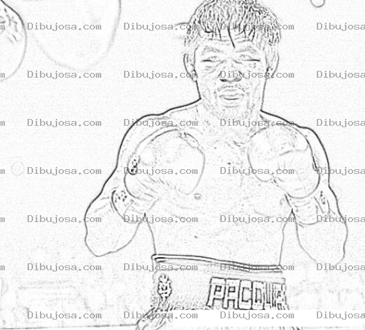 Dibujo para colorear Manny Pacquiao Dibujo De Mannypacquiao Para Pintar Y Colorear Al Boxeador Filipino Emmanuel Dapidran Pacquiao Mani Paquiao Mani Pakiao Paquiau