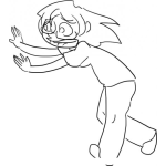 Dibujo para colorear Dibujo De Mujer Corriendo Para Pintar Y Colorear
