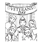 Dibujo para colorear Veterans Day Dibujo De Veteransday Para Pintar Y Colorear El Dia De Los Veteranos De Guerra Del Los Estados Unidos De Norte America