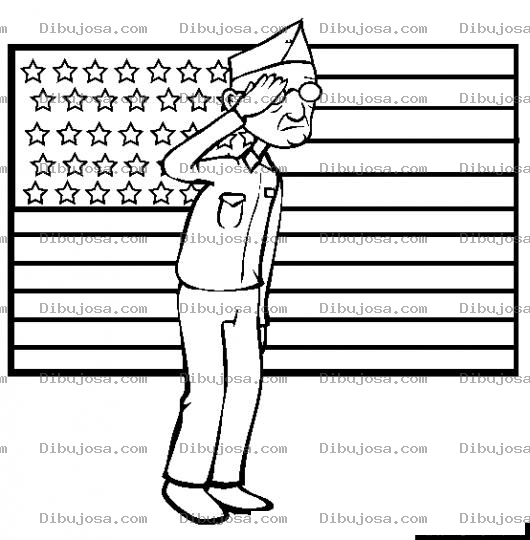 Dibujo para colorear Dibujo Del Dia De Los Veteranos Para Pintar Y Colorear El Diadelosveteranos