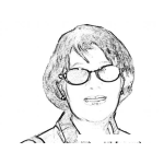 Dibujo para colorear Pintar mujer con lentes