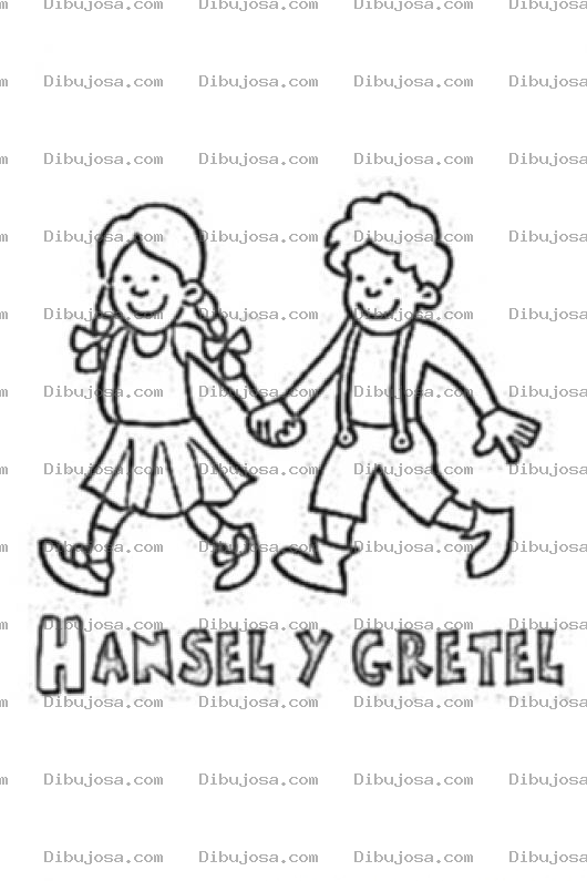Dibujo para colorear Ninos Alemanea Gigantes Super Poderosos Dibujo De Hansel Y Gretel Para Pintar Y Colorear