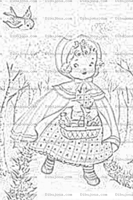 Dibujo para colorear Dibujo De Caperucita Roja Para Pintar Y Colorear A Caperucitaroja