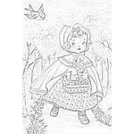 Dibujo para colorear Dibujo De Caperucita Roja Para Pintar Y Colorear A Caperucitaroja