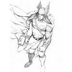 Dibujo para colorear Dibujo De Thor Para Pintar Y Colorear A Tor Personaje De Los Marvel Comics