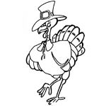 Dibujo para colorear Dibujo De Pavo De Thanks Giving Day Para Pintar Y Colorear Chompipe En El Dia De Accion De Gracias Chumpe Con Sombrero